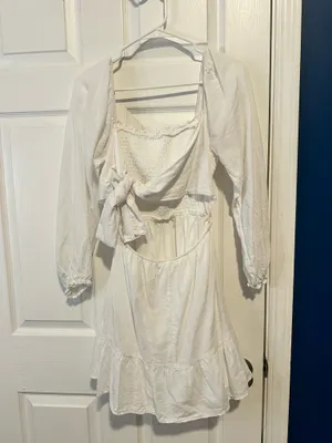 Altar'd State Long Sleeve Dress White thumbnail 2