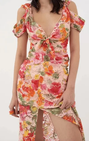 For Love & Lemons Beth Midi Dress Small thumbnail 1