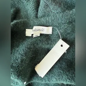 NWT Madewell Green Cozy Wool Alpaca Cardigan Sweater, Size XL thumbnail 3