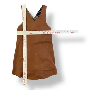 Olivaceous Faux Suede V-Neck Blouse Womens Size‎ S Brown Boho thumbnail 3