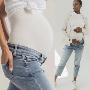 Maternity Belly Support Straight Crop Jeans thumbnail 3