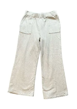 Grey & Gray Heather Beige Wide Leg Sweatpants Loungewear - Size Large thumbnail 1