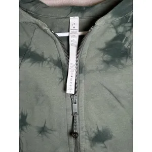 Lululemon Scuba Light Cotton Fleece Shibori Green Full Zip Hoodie Women’s Size 4 thumbnail 11