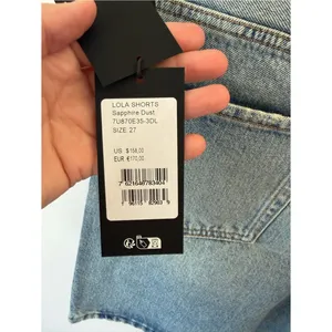 7 For All Mankind Light Blue Mid-Rise Denim Bermuda Shorts Lola shorts size 27 thumbnail 8