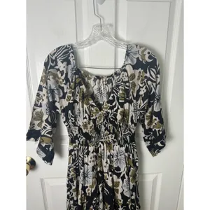 Free People Printed Dixie Maxi Dress in Black Combo XS thumbnail 4