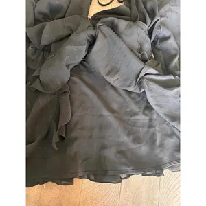 NWT NBD Revolve Anya Mini Puff Sleeve Dress in Black Metallic Women’s size Small thumbnail 10