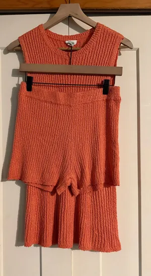 New Me two piece knit set Orange Size M thumbnail 1