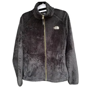 The North Face Osito Black Curry Gold fuzzy fleece jacket Women's Size Medium M thumbnail 2