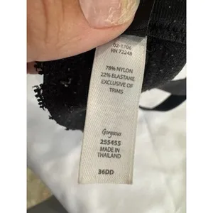 Paramour by Felina 255455 Gorgeous Memory Foam Bra Women's 36DD Black thumbnail 5