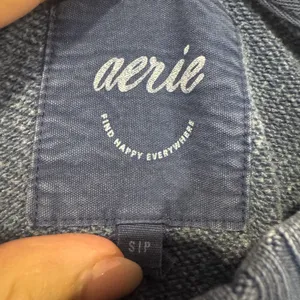 Blue Aerie the chill‎ crew Checked Out graphic sweatshirt thumbnail 2