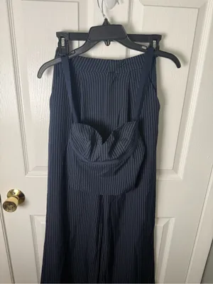 Princess Polly Briana Set Navy Pinstripe 0 thumbnail 4