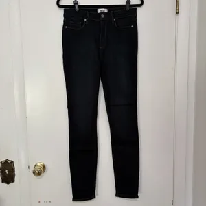 PAIGE Hoxton Ultra Skinny Jeans Vista Denim Women's 29 Dark Blue Wash High Rise thumbnail 2
