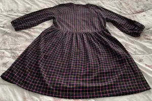 Madewell Plaid Flannel Pink Black Raglan Button Front Shirt Dress with Pockets, size 0 thumbnail 15