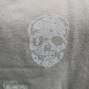 Vintage Havana‎ Hoodie Womens Size Small Beige VH9105 Skull Pattern Streetwear Cozy thumbnail 4