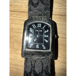 Vintage Black Coach Buckle Watch‎ All Original Working Signature Strap READ thumbnail 2