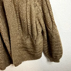 Lucky Brand Balloon Sleeve Open Cardigan Womens Size Small Wool Blend Camel thumbnail 6
