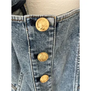 Alice + Olivia Pennie halter denim bootcut jumpsuit 29 thumbnail 11