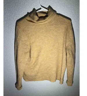 A New Day Mustard Yellow Turtleneck Sweater - Size Small thumbnail 3