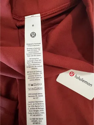Lululemon Align With Pockets High-Rise 25” Cranberry Charm Size 6 NWT thumbnail 6