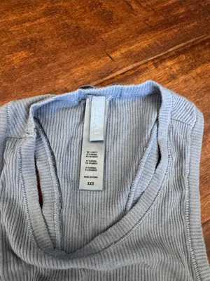 SKIMS Ribbed Racerback Tank in Blue thumbnail 2