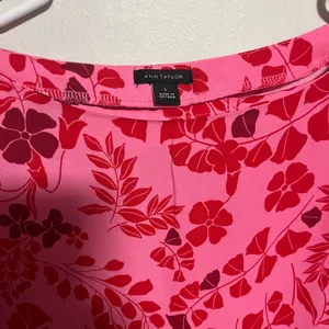Ann Taylor Pink and Red Patterned Blouse thumbnail 2
