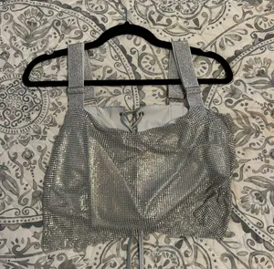 Rhinestone Crop Top thumbnail 1