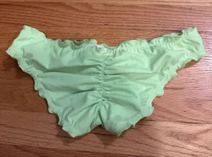 Victoria's Secret neon lime green ruffle bathing suit bottoms thumbnail 4