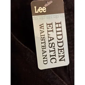 Lee Easy Fit Straight Leg Jeans Black Hidden Elastic Waistband NWT‎ 12M Stretch thumbnail 2