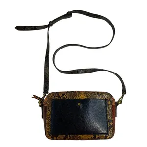 Madewell The Transport‎ Camera Bag Colorblock Snake Embossed Edition Rusted Tin thumbnail 2