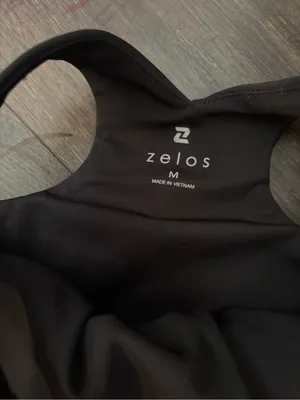 ZELOS Black Racerback Athletic Mini Dress Medium thumbnail 3