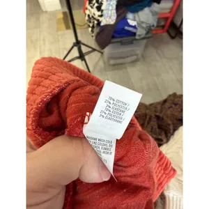 Aerie Groove-on Rib Velour Flare Pant Burnt Orange Sz S Stretch Boho thumbnail 7
