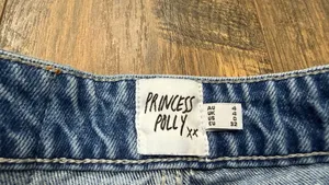 Princess Polly Denim Shorts, Blue, Women’s Size 0 thumbnail 3