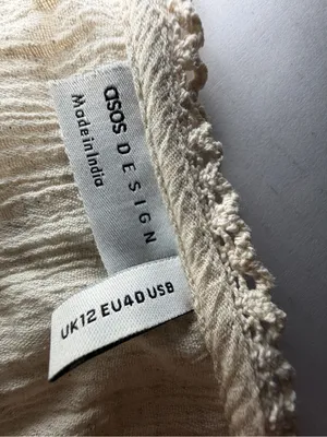 ASOS Cream Lace-Trim Sleeveless Button-Down Top thumbnail 3