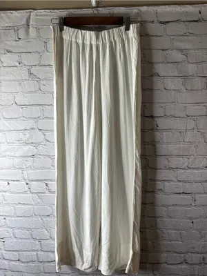 GLG Good Luck Gem white linen wide leg pants medium thumbnail 3