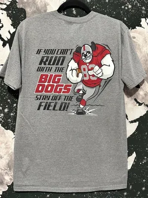 Big Dogs Football Field Bulldog Mascot Shirt thumbnail 1