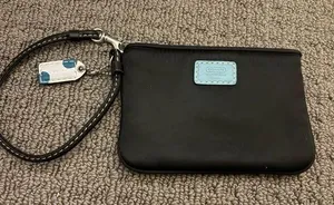 Coach Black Satin 4”x6” Wristlet thumbnail 1