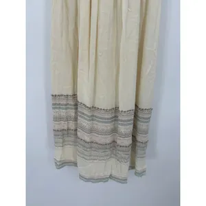 Ecote Women Small Cream Boho Dress Mini Frock Embroidered‎ Racerback Rayon thumbnail 4
