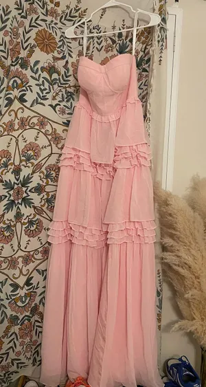 Baby pink revelry bridesmaid dress thumbnail 2