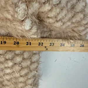 Anthropologie Moth Fuzzy Bobble Knit Cardigan Shawl Sweater‎ Capelet Beige S thumbnail 9
