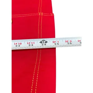 Y2K Denim & Co Red Gold Button Front Jacket Shacket M Contrasting Stitching thumbnail 8