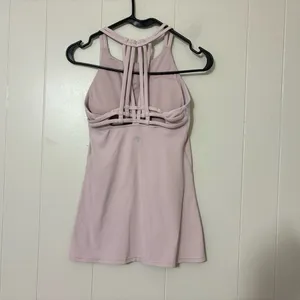 Lululemon Slide With Me Tank Light Support Porcelain Pink Size 4 thumbnail 4