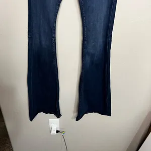 Free‎ People Penny Pull-On Flare Bell Bottom Hippie Festival Denim Jeans thumbnail 7