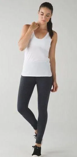 Lululemon Vintage Wunder Under Pant (Roll Down) - Heathered Black - 2 thumbnail 1