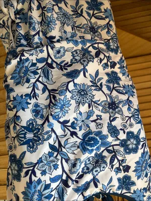 Dokotoo Blue and White Floral Strappy Swimsuit Large thumbnail 3