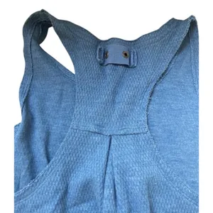 Free People Cool It We The Free Blue Solid Knit Tank Top Scoop Neck Size S thumbnail 3