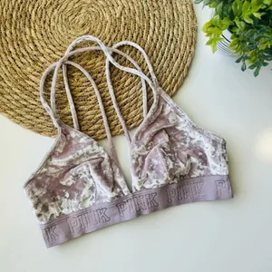 Victoria's Secret PINK Crushed Velvet‎ Bralette Size Medium thumbnail 2