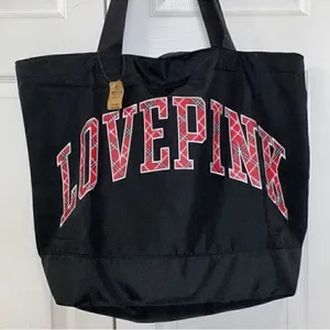 Pink Victoria's Secret Black Weekender Bag thumbnail 4