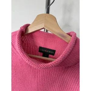 J.Crew Roll Neck Sweater Pink Cotton Shaker Stitch thumbnail 2