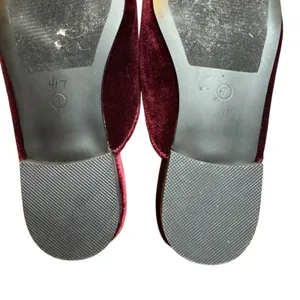 Hey Girl By Corkys Shoes Womens Size 7 Red Velvet Spotlight Loafer Mules Slip On thumbnail 10
