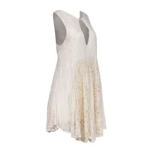 ✨FREE PEOPLE Don't You Dare Sz Medium Dress in Neutral Combo✨ thumbnail 9